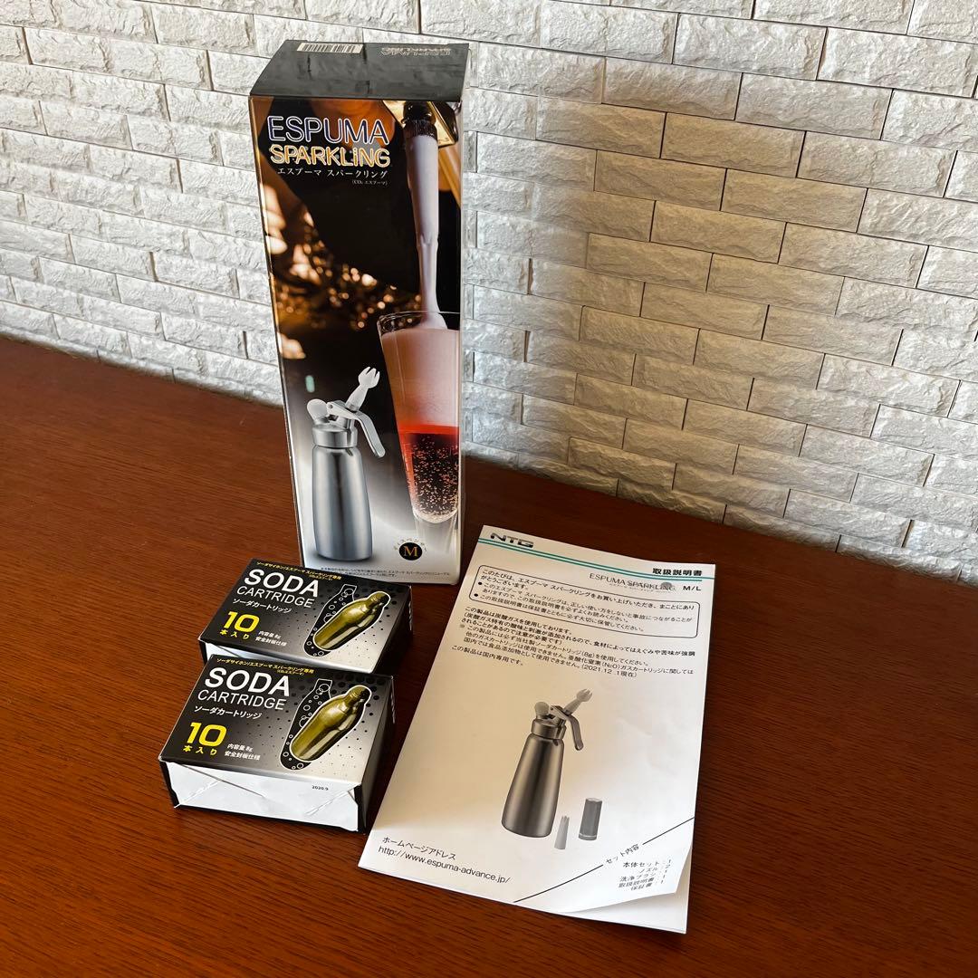 日本炭酸瓦斯 エスプーマ スパークリング M ステンレス CO2