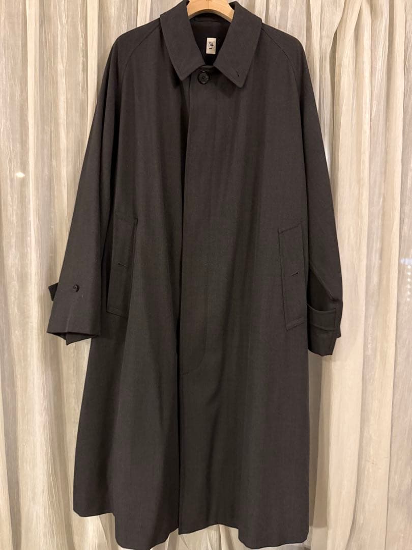 LE バルカラーウールコート炭黒サイズ2 レショップコモリcomoliグレー灰