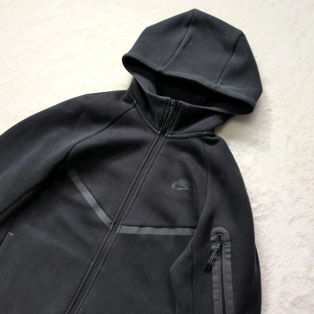 【希少】NIKE ナイキ テックフリース パーカー 赤タグ S 黒