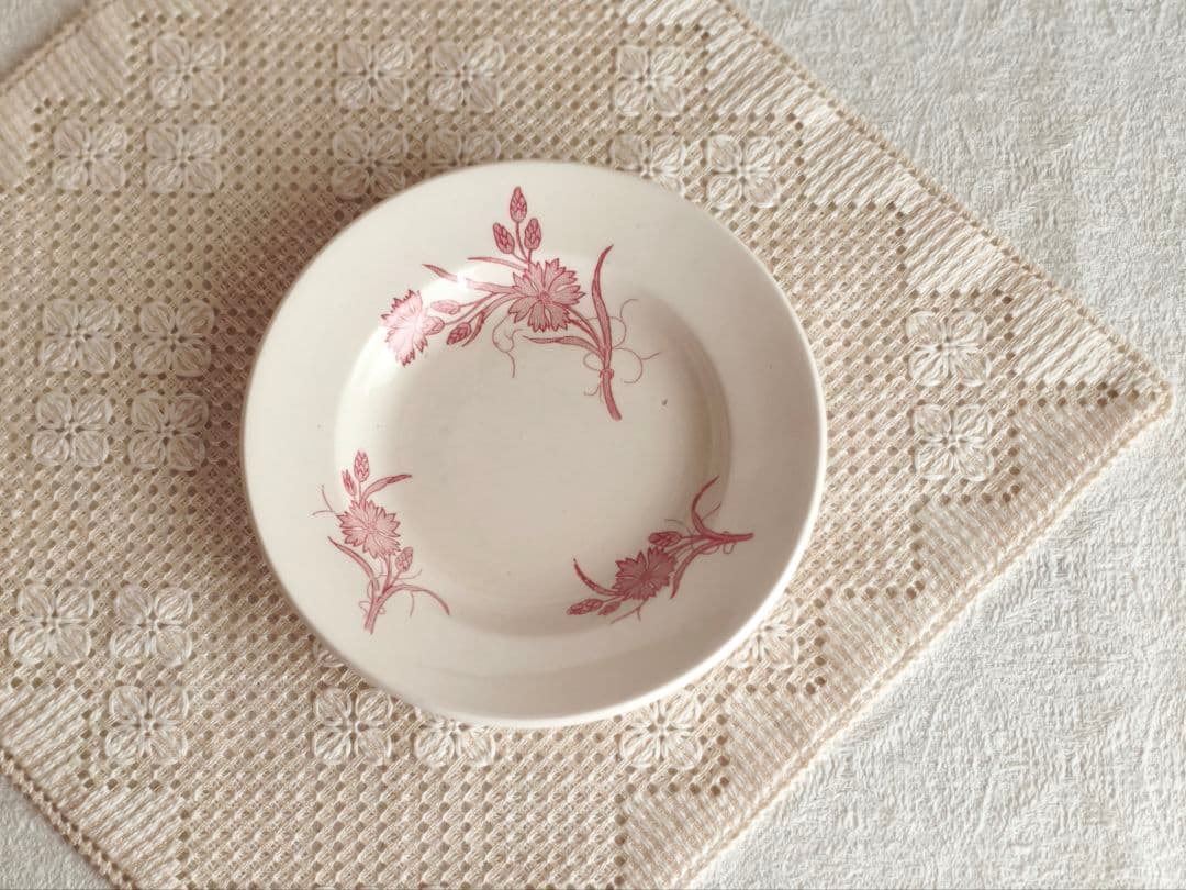 【mkuさま】vintage plate ❀ 矢車菊の 小さめ プレート