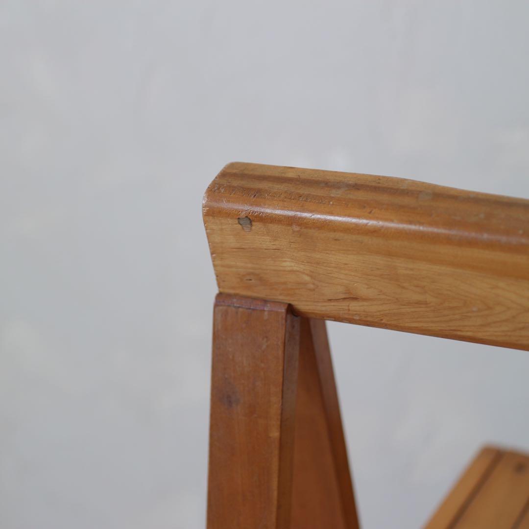 ヴィンテージ 折りたたみ椅子 木製 / 名作Triesteチェアと同型デザイン