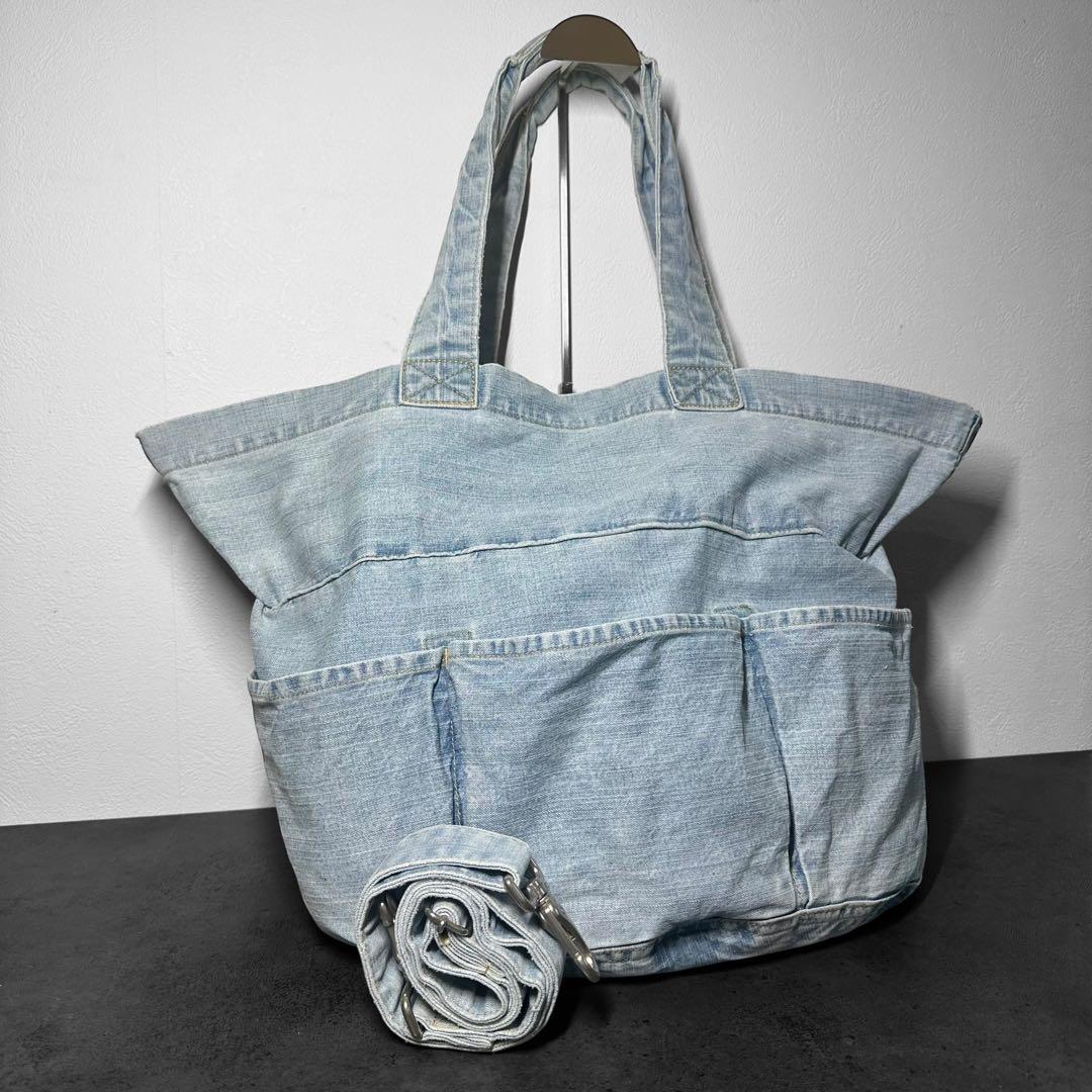 希少✨Carhartt デニム　ラージ　トートバッグ　2way ショルダーバッグ