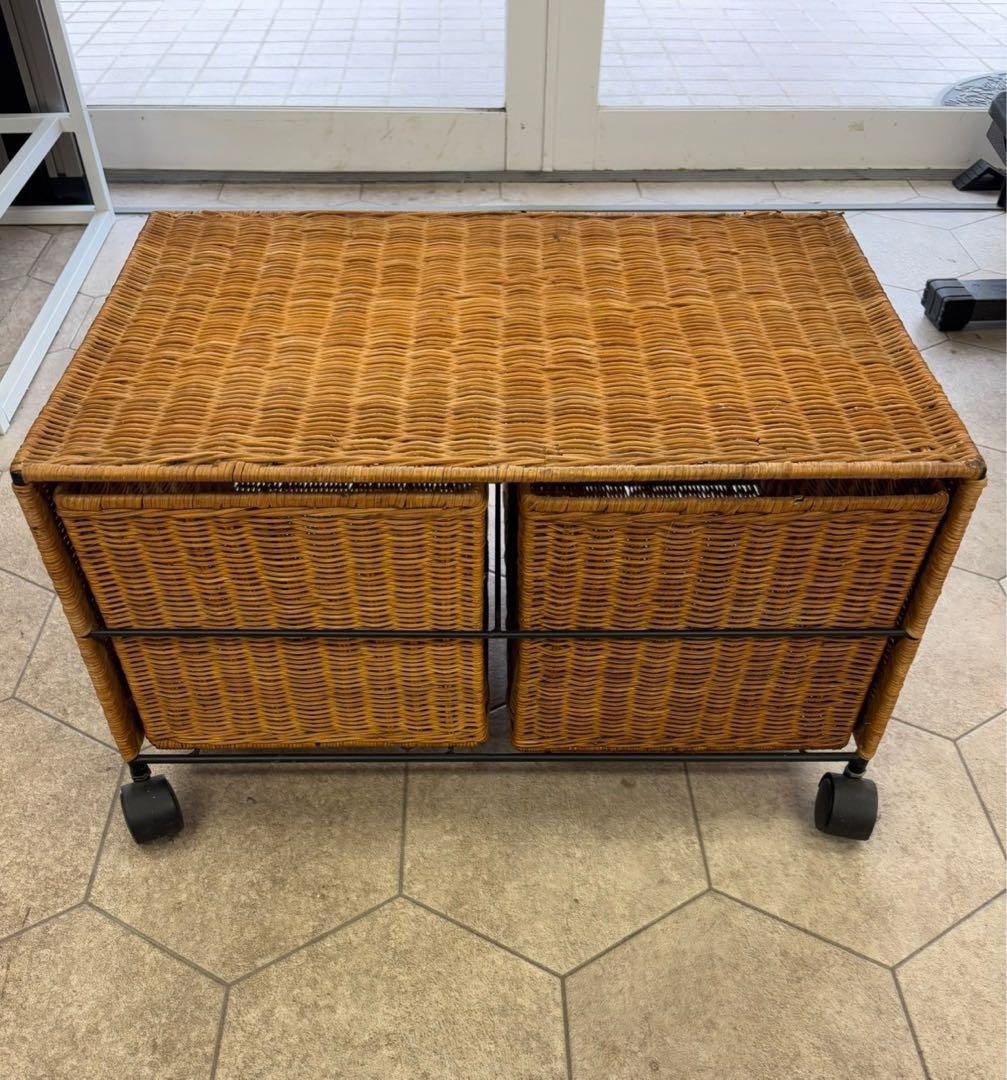 ラタン ランドリーチェスト 美品