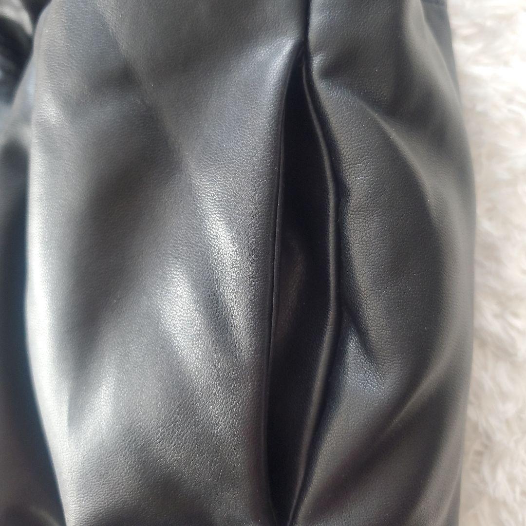 chuclla PUレザー サークルダウンベスト M ブラック