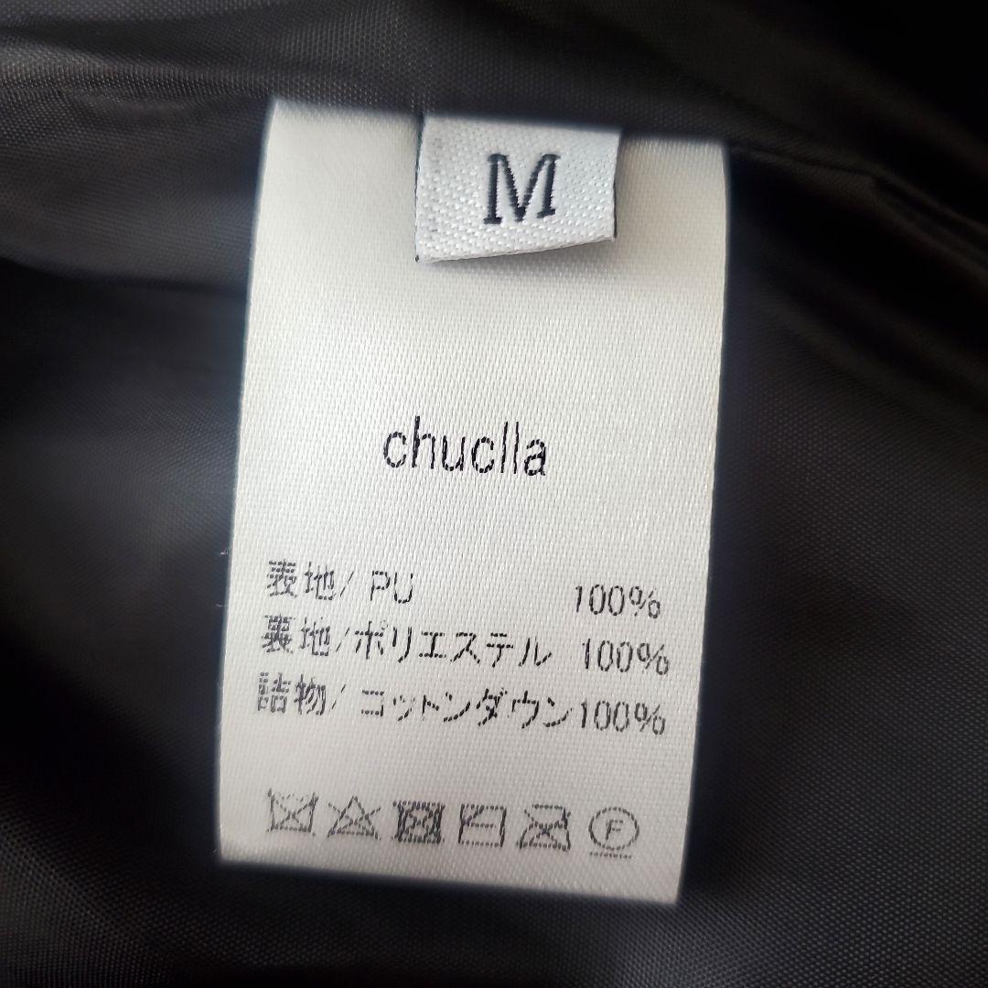 chuclla PUレザー サークルダウンベスト M ブラック