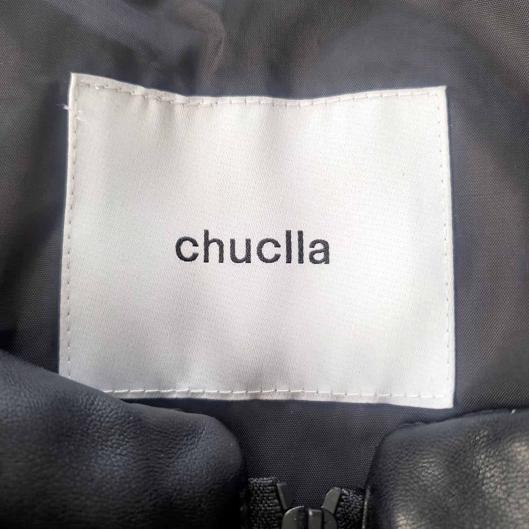 chuclla PUレザー サークルダウンベスト M ブラック