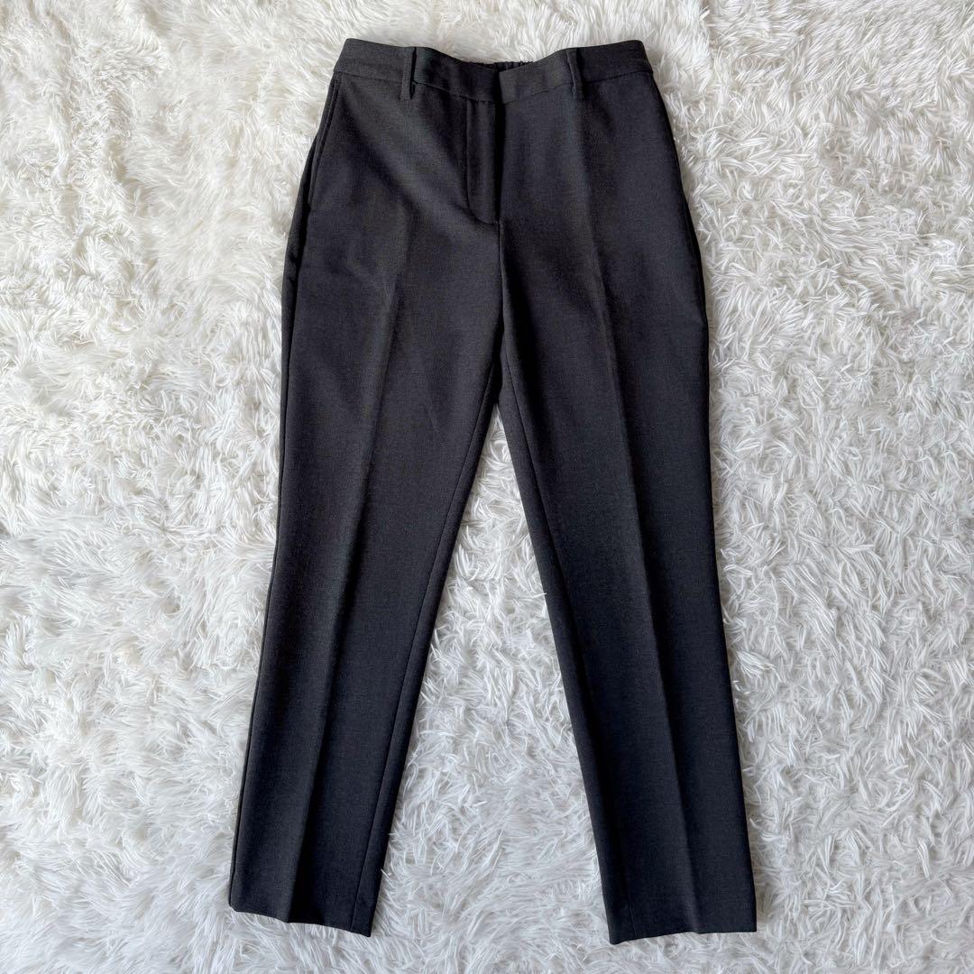 PLST プラステ セットアップスーツ ノーカラー チャコールグレー 洗濯可 M