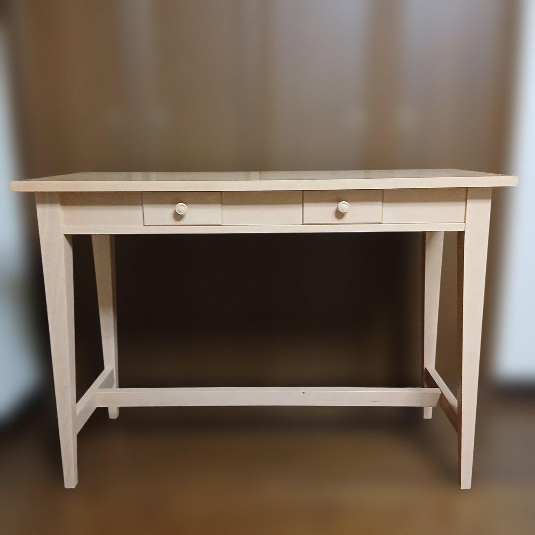 ☆最終値引き☆ナチュラル木製デスク 幅広 2引き出し