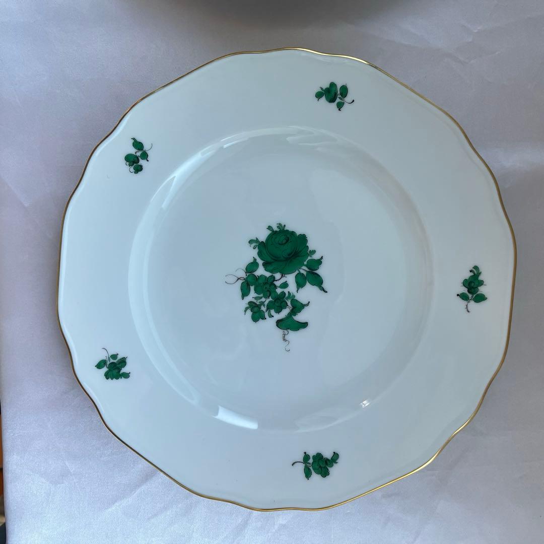 アウガルテン マリアテレジア　バラ② 20㎝プレート2枚組　モーツァルトシェイプ