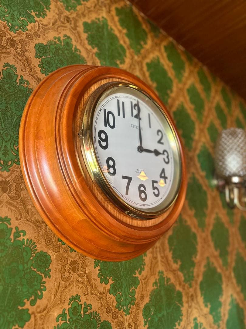 CITIZEN 掛時計 ブラウン 昭和レトロ 喫茶
