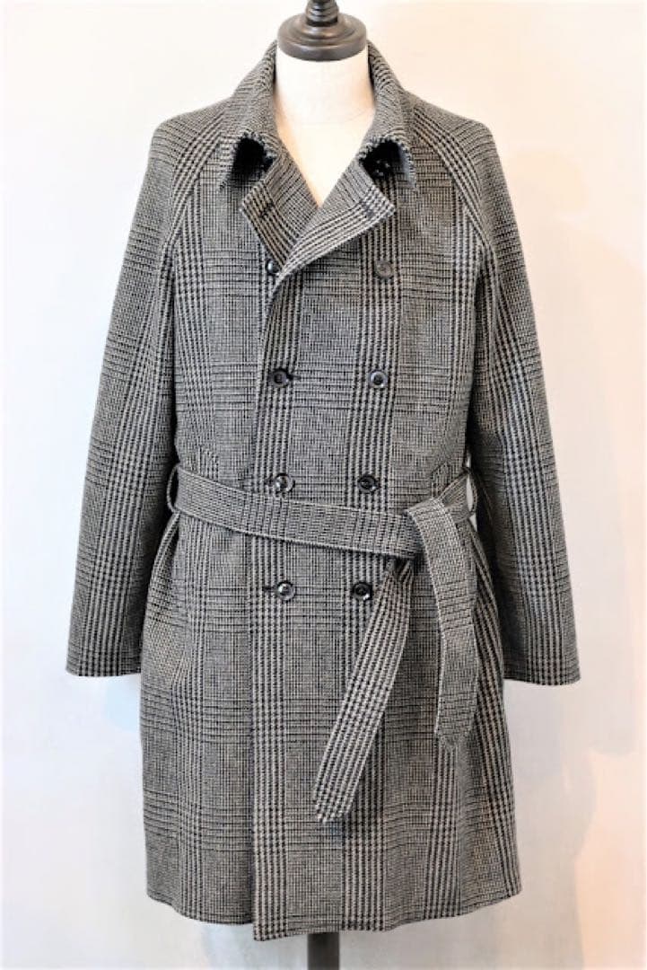【鷹丸様用】junhashimotoチェック柄 ダブルブレストコート　サイズ4