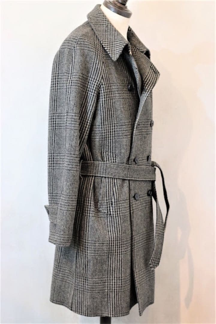 【鷹丸様用】junhashimotoチェック柄 ダブルブレストコート　サイズ4