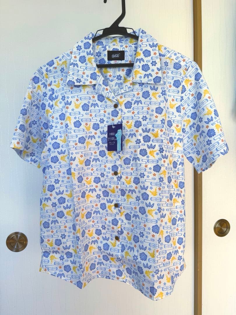 沖縄限定　ポケモン　ピカチュウ　かりゆしウェア　女性用　LLサイズ