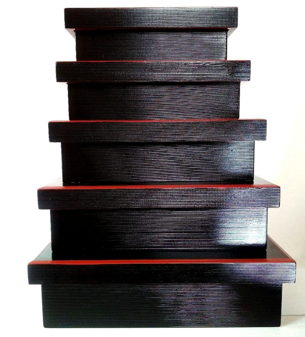 切溜 きりだめ 五段入れ子 栄重 さかえ重 5段重箱 木製 漆器