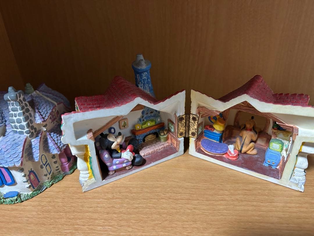 ディズニー　置物　トゥーンタウン　レトロ　ミッキー　ミニーの家