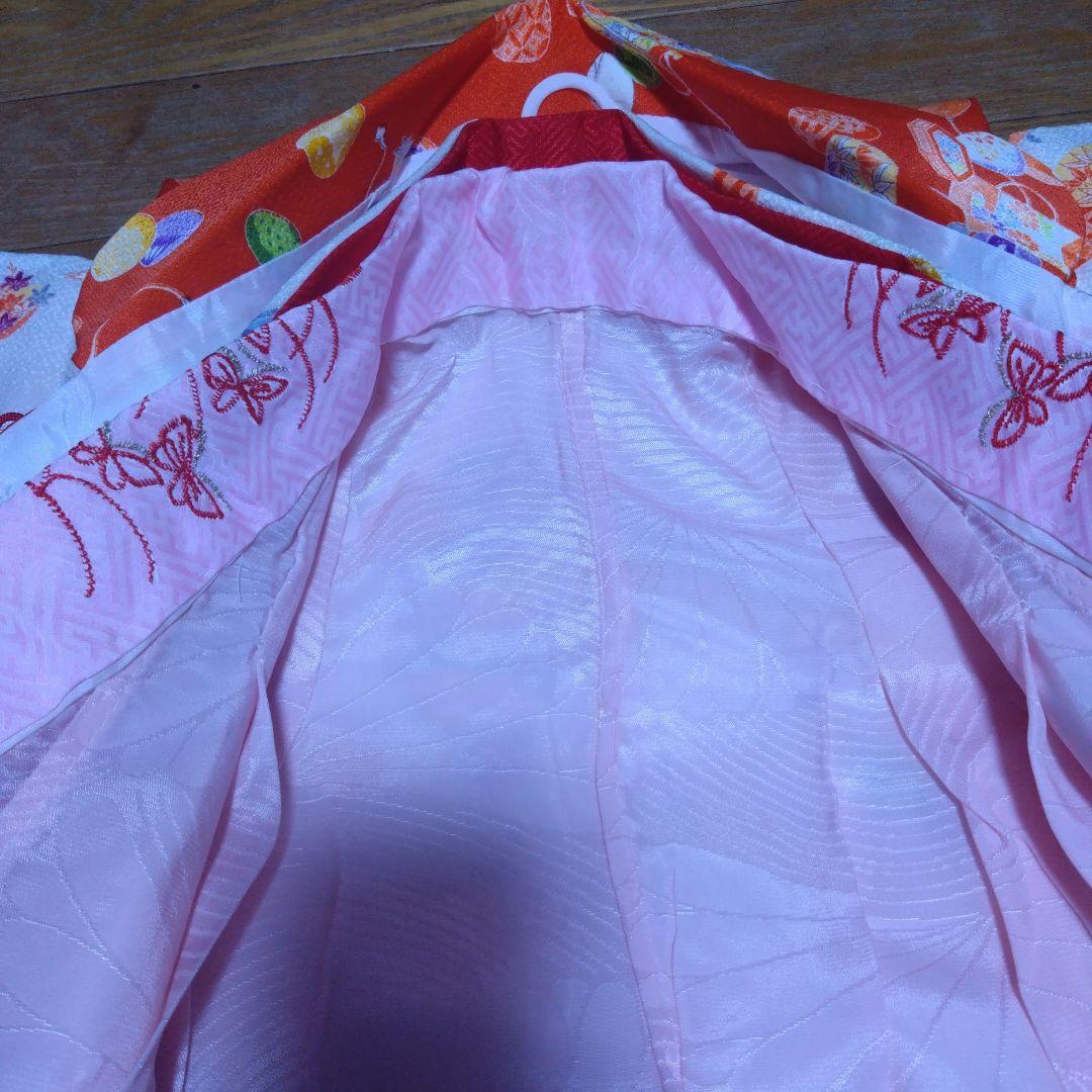 レトロ可愛い★三歳★貝道具柄★被布＆着物