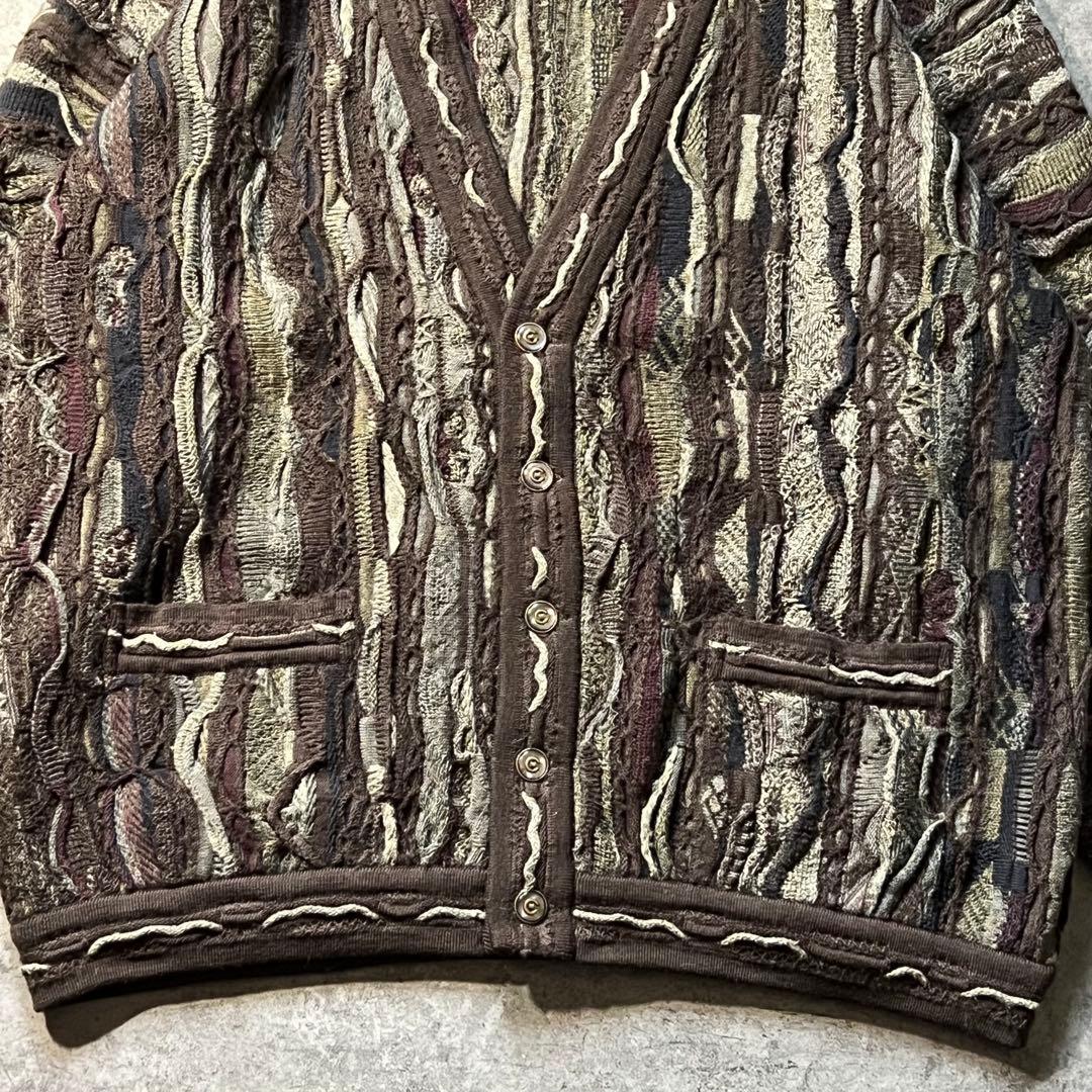【即日発送・US古着】90s COOGI クージー　カーディガン　3Dニット　L