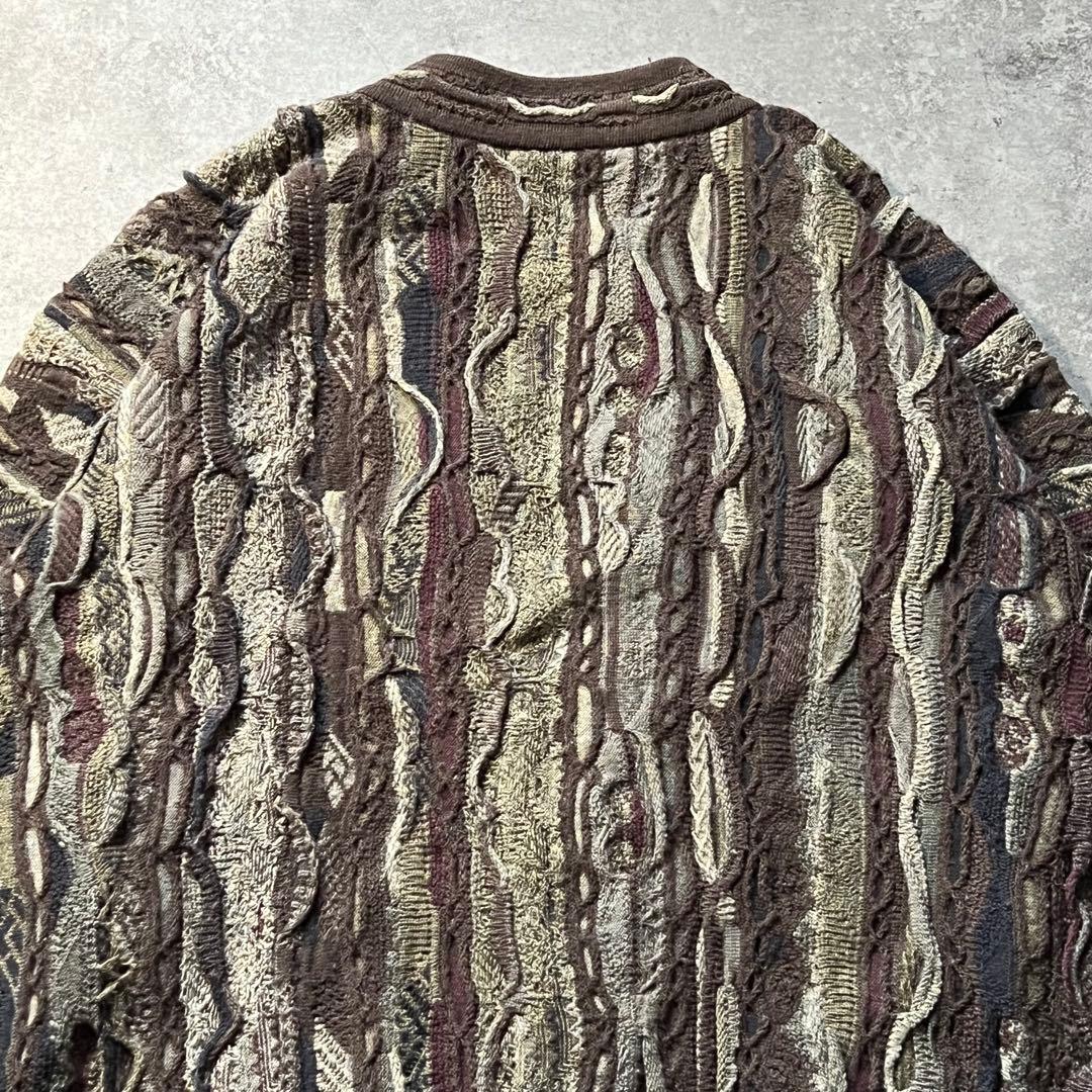 【即日発送・US古着】90s COOGI クージー　カーディガン　3Dニット　L