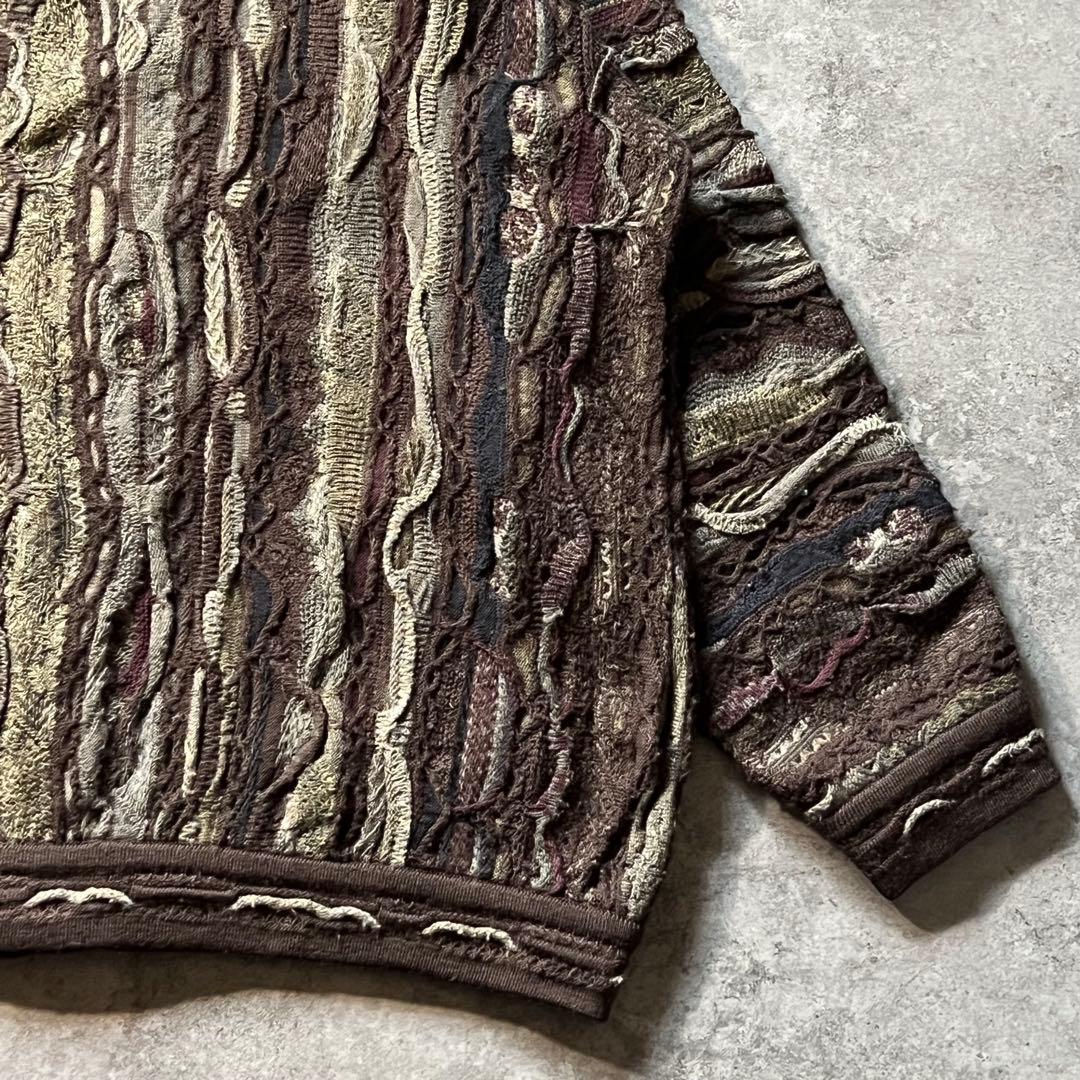 【即日発送・US古着】90s COOGI クージー　カーディガン　3Dニット　L