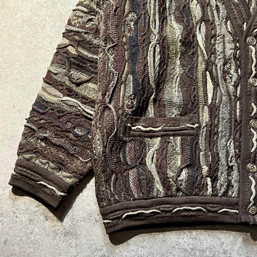 【即日発送・US古着】90s COOGI クージー　カーディガン　3Dニット　L