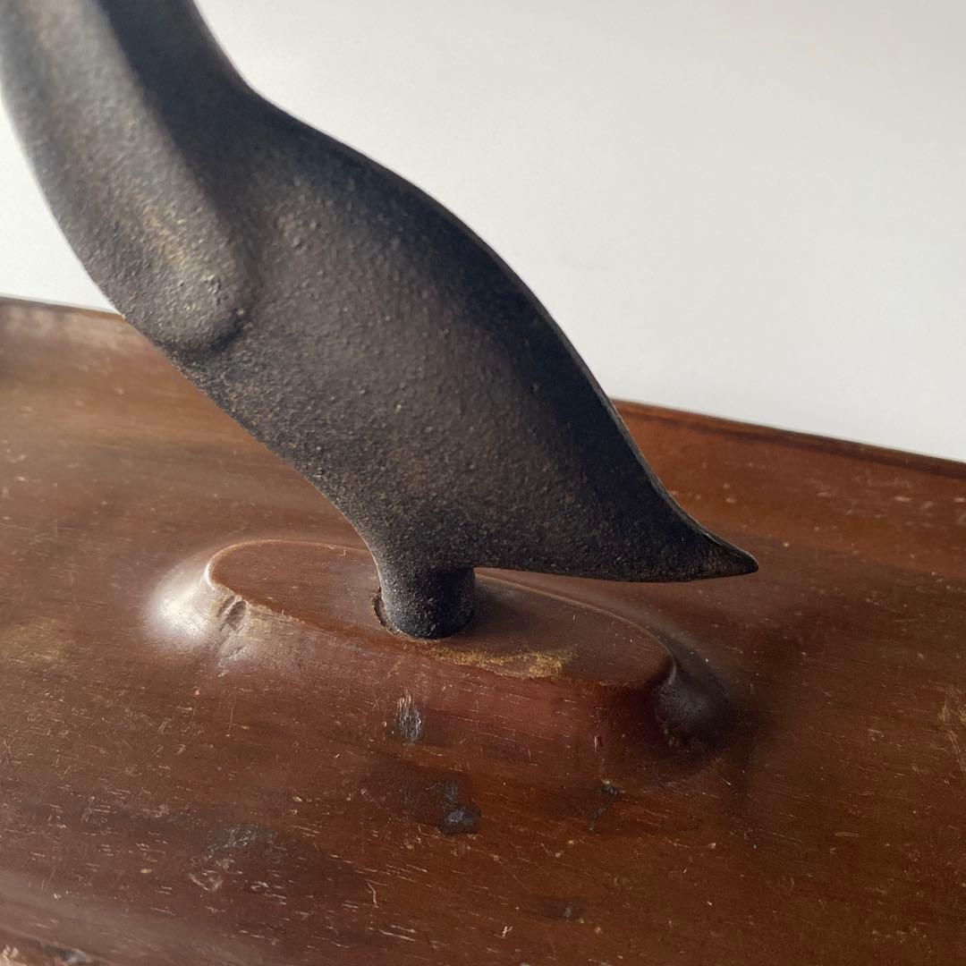 希少 馬場忠寛 鶴 トレイ オブジェ 南部鉄器 ミッドセンチュヴィンテージ