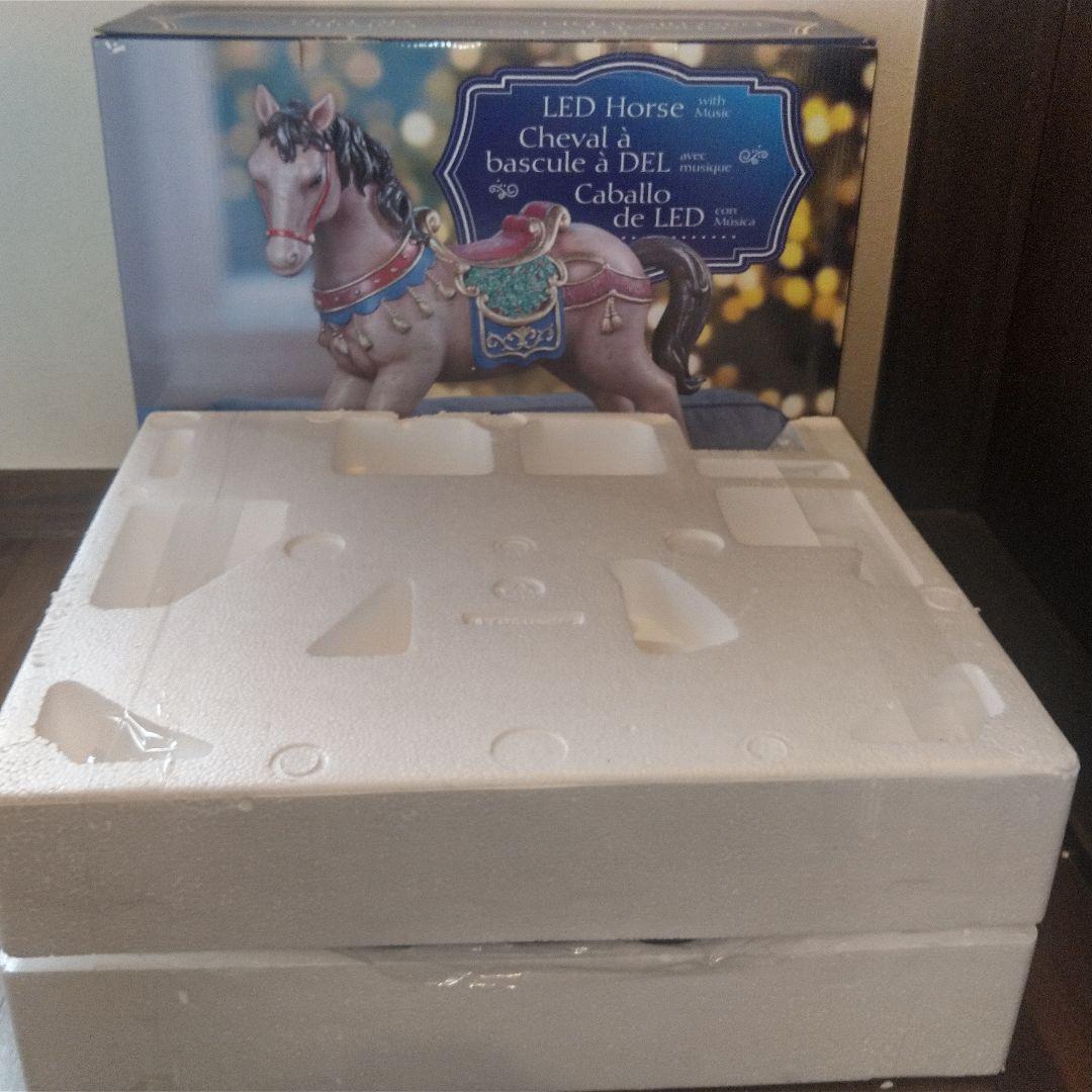 【美品】クリスマス イルミネーション　アニメーテッド ロッキングホース