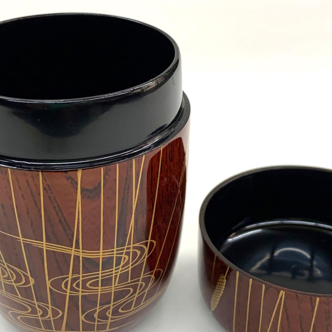 【長棗　蜻蛉に蒲1   欅溜】田中宗凌　共箱