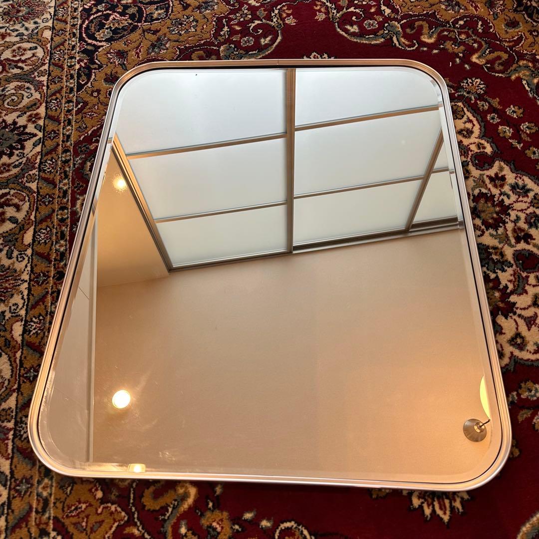 80s 昭和 ヴィンテージ モダン ミッドセンチュリー アルミフレームミラー