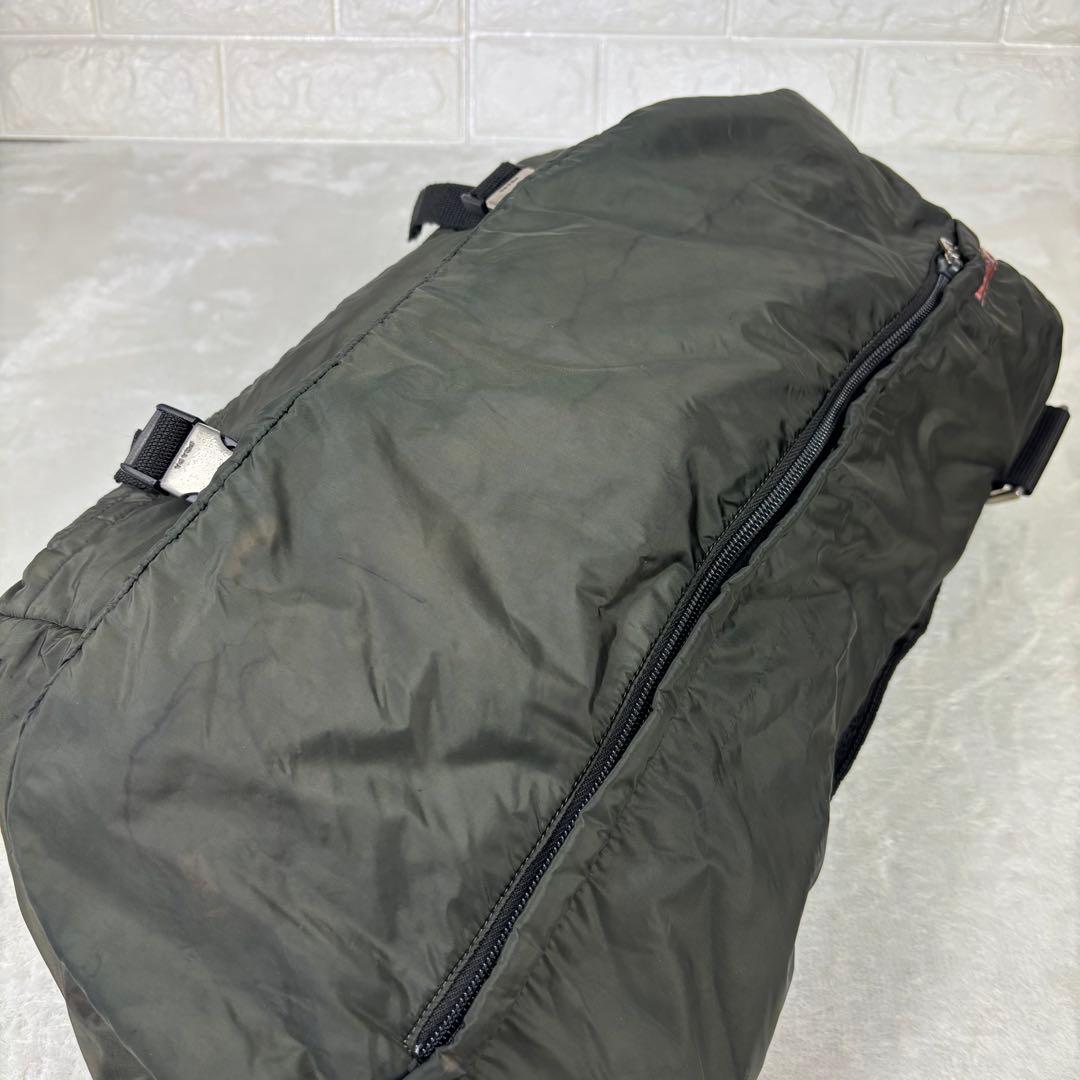 プラダスポーツ ショルダー メッセンジャーバッグ ナイロン フラップ カーキ