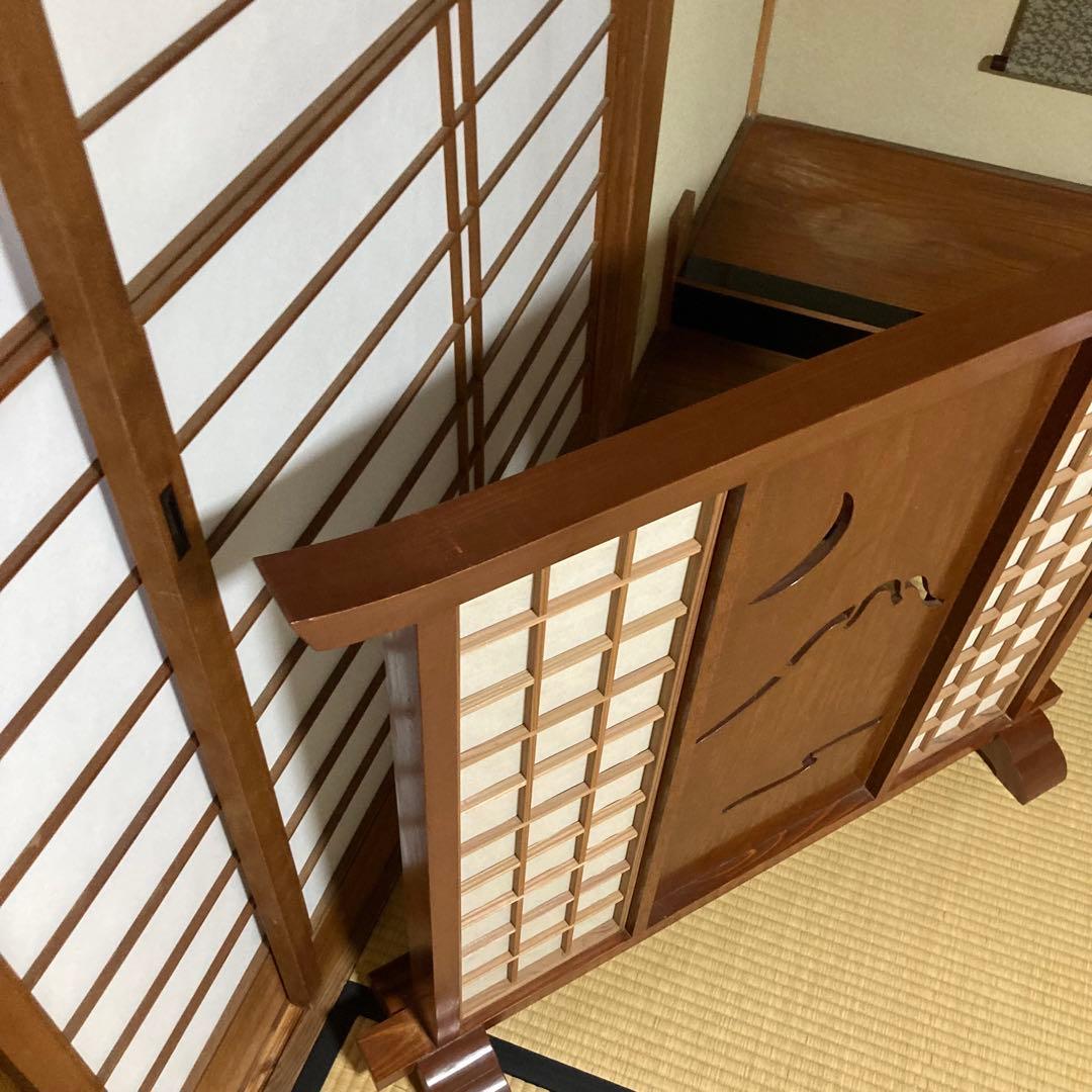 衝立　障子　間仕切り　軽量　玄関　コンパクト　小型