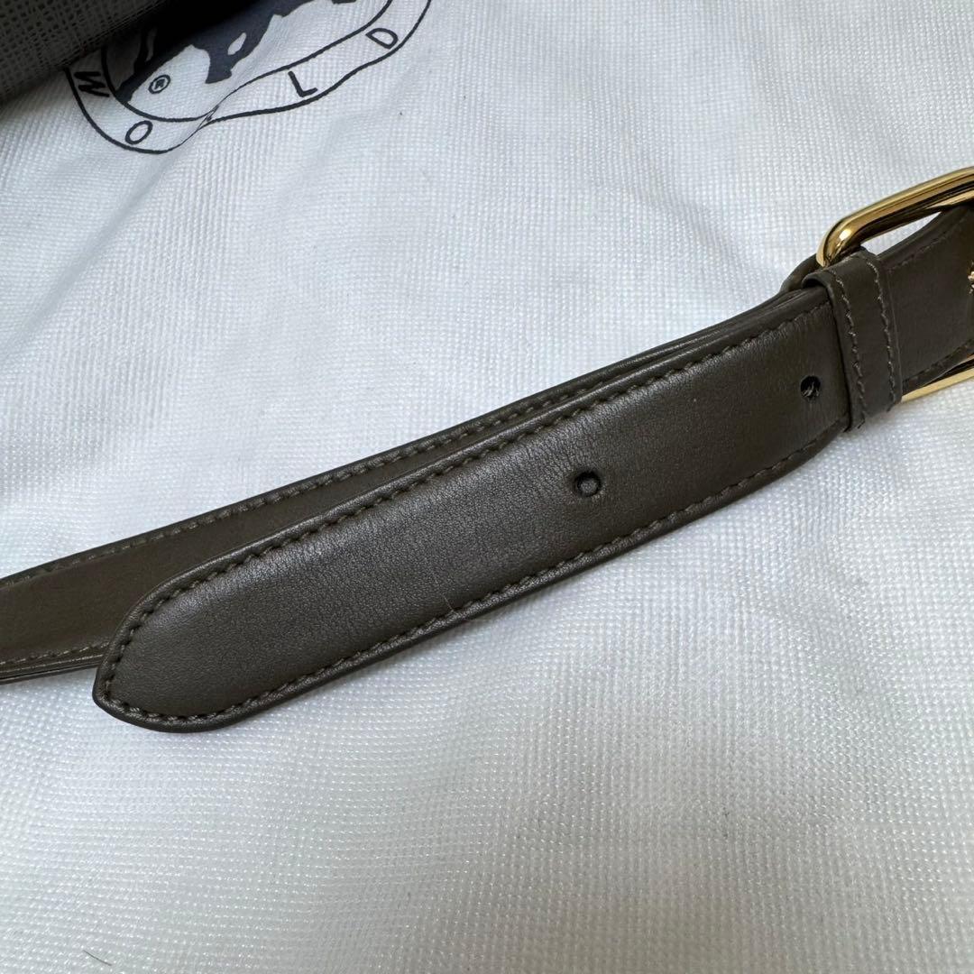 【極美品】 HUNTING WORLD レザー メッセンジャーバッグ オリーブ