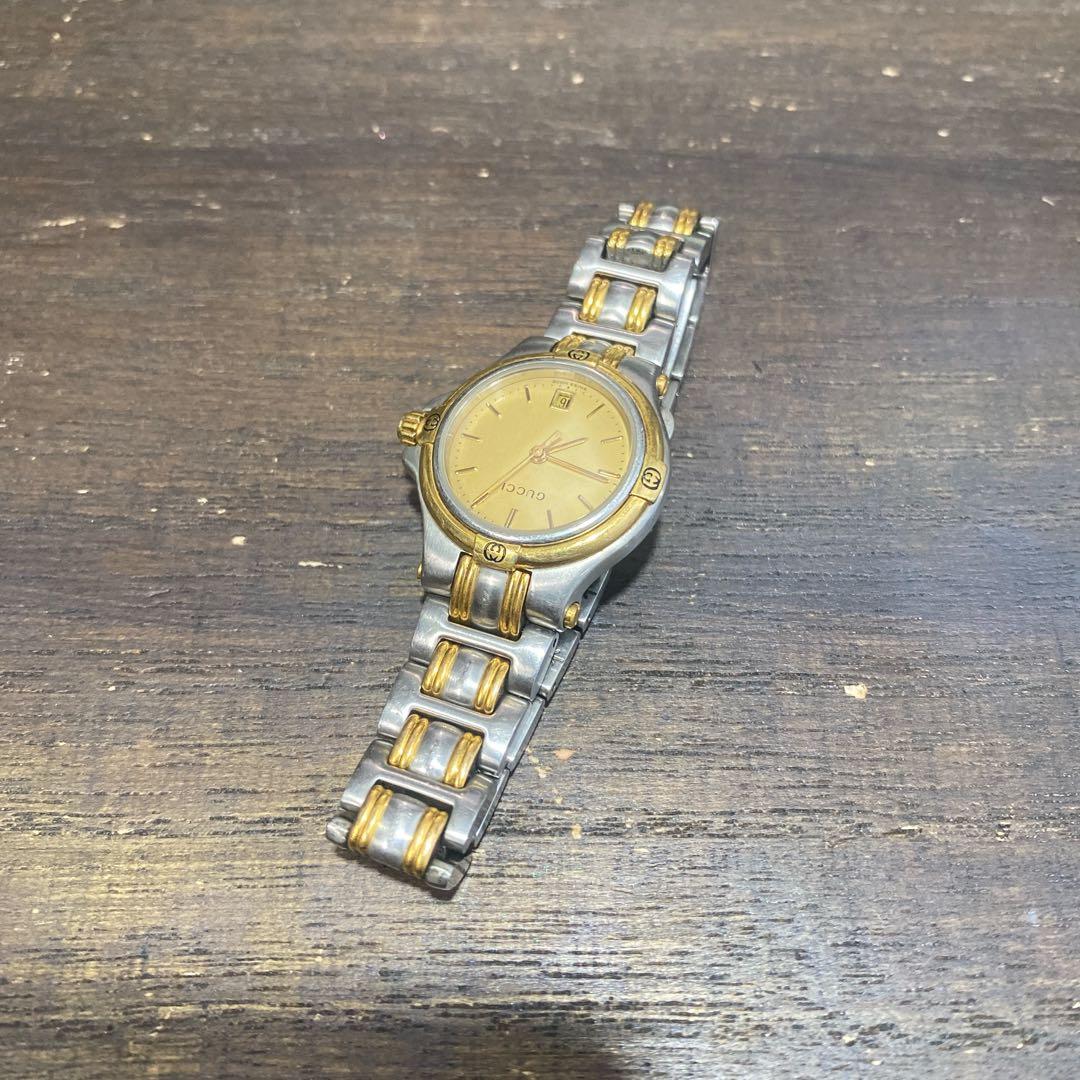 GUCCI グッチ 9040L ラウンドフェイス 腕時計 ステンレススチール