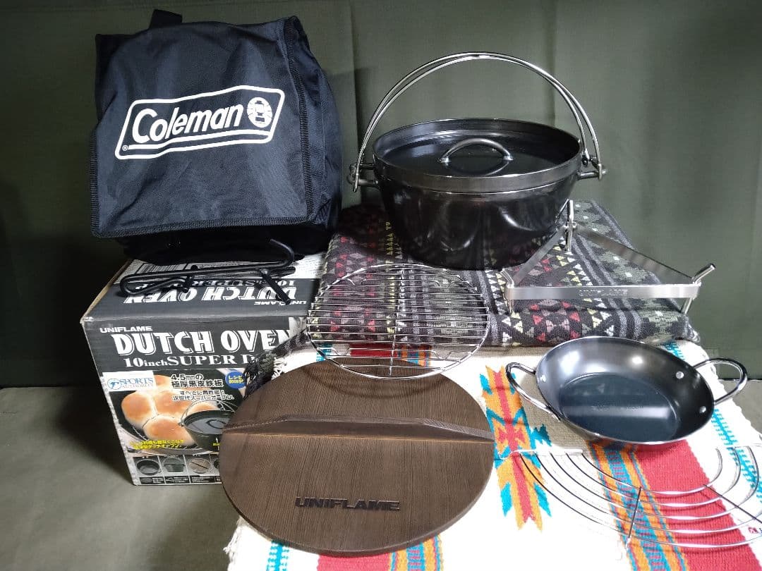 未使用の限定セット！ユニフレーム　ダッチオーブン　10インチスーパーディープ！