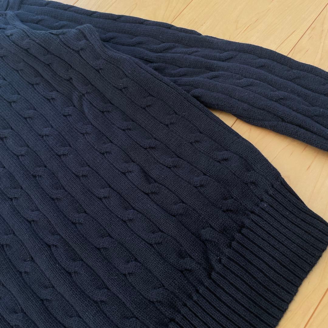 POLO RALPH LAUREN ポロ M ネイビー ケーブルニットセーター