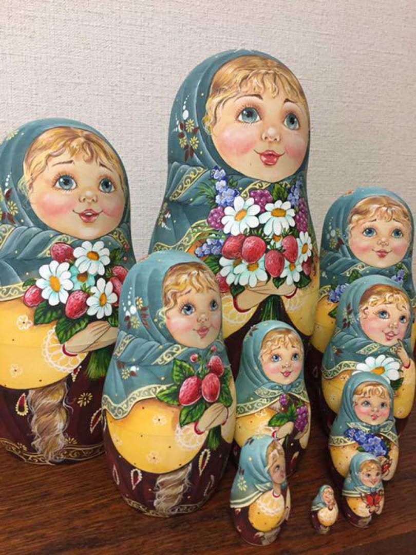 【bern】ロシア雑貨☆特大マトリョーシカ(10P)H25cmスベトラーナ