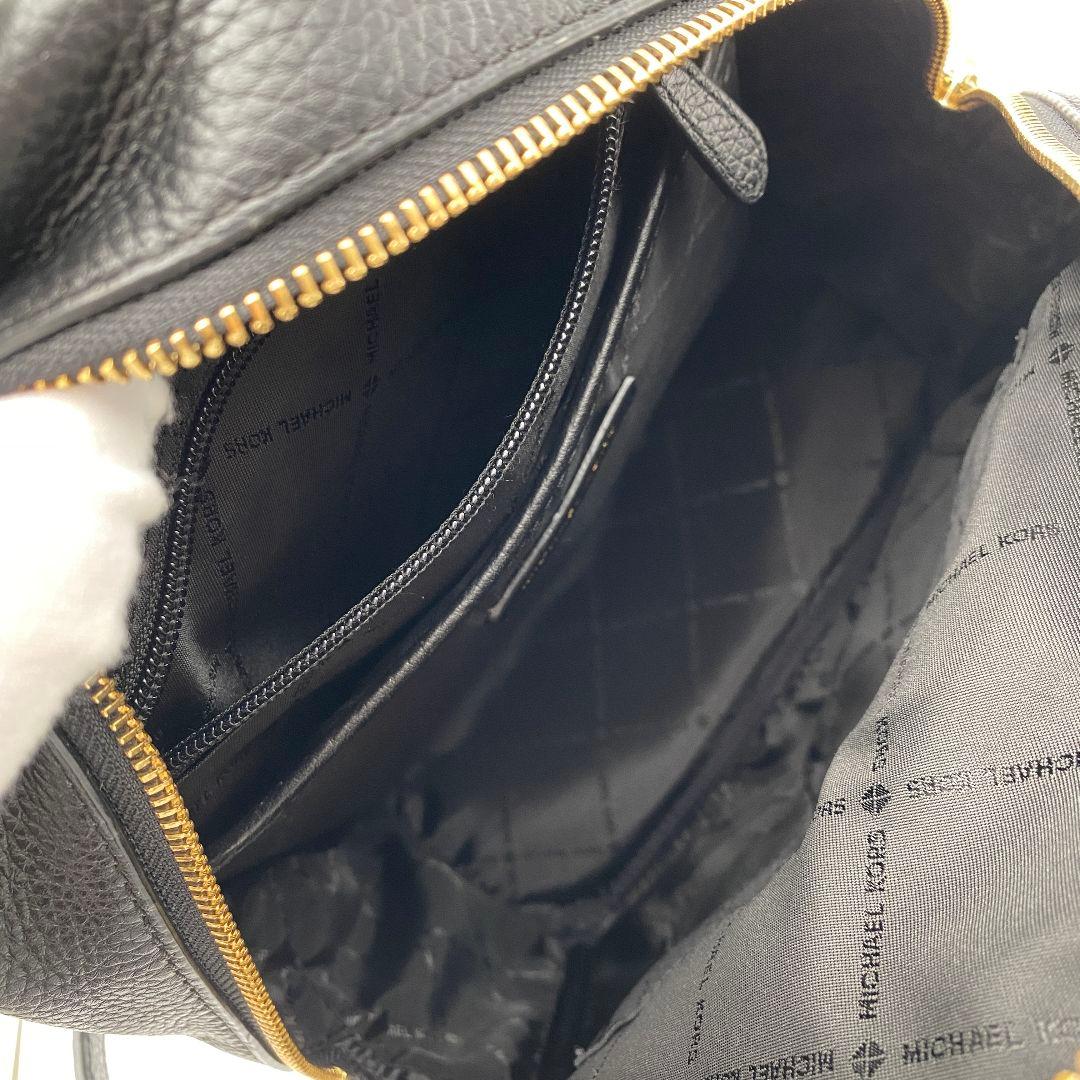 未使用級 マイケルコース アビー リュック バックパック レザー 黒 ロゴ金具