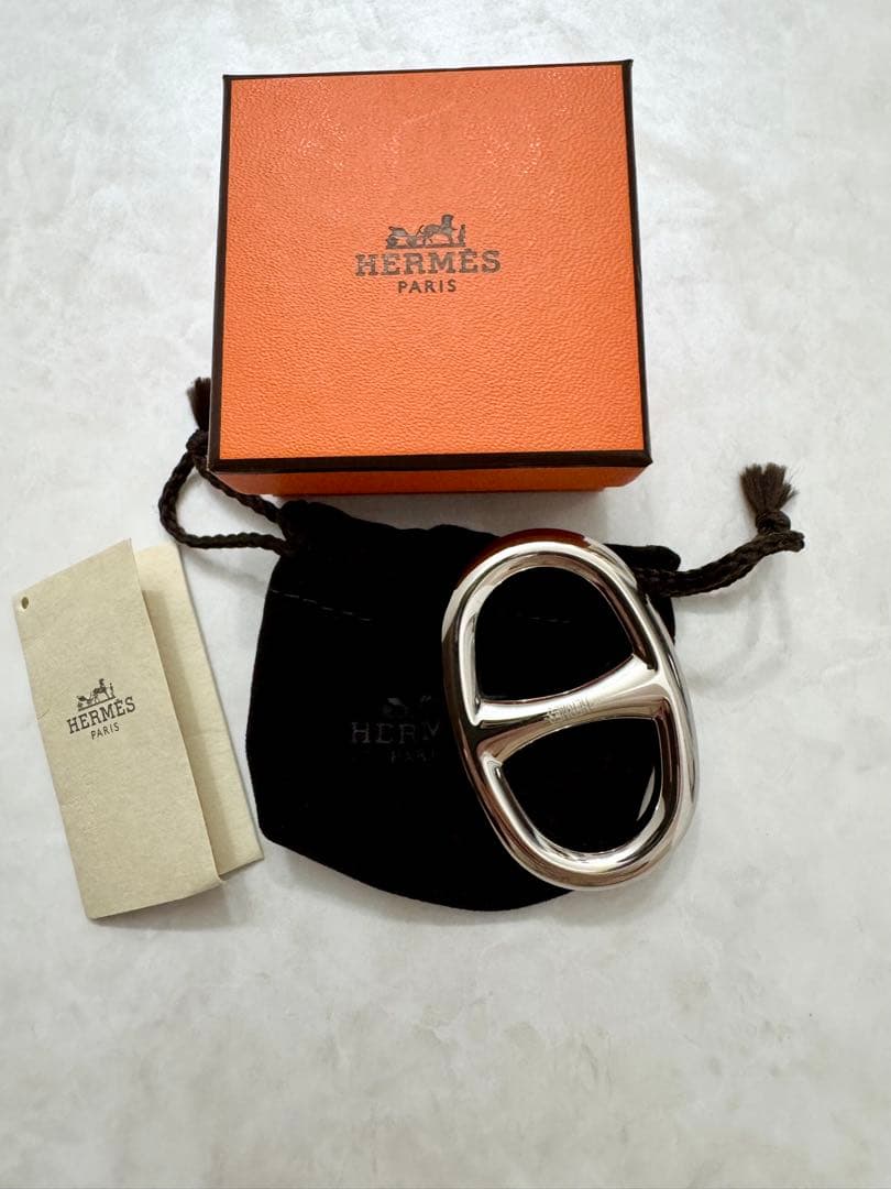 えびえび様　エルメス　HERMES　スカーフリング　シェーヌダンクル　シルバー