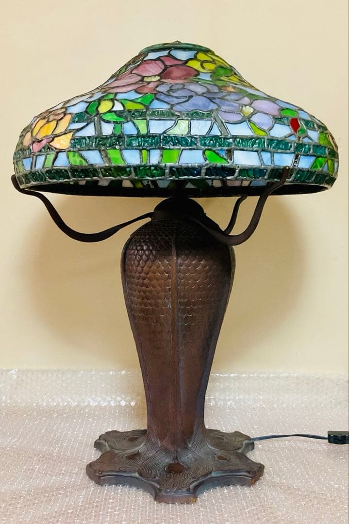 ⭐️がんも様 御専用⭐️【ヴィンテージ】ステンドグラスランプ フラワースカイ