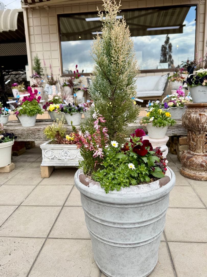 花鉢　ガーデン　プランター　植木鉢　樹脂製　大型　　アンティーク調　置物