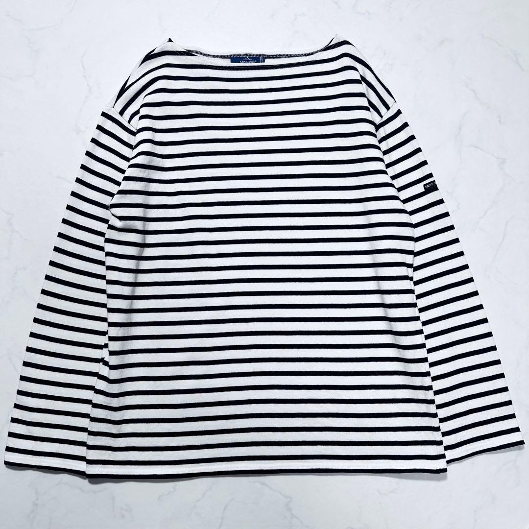 T7 XL◎セントジェームス バスクシャツ ウェッソン フランス製 メンズ 黒白