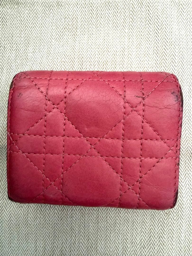 Dior カロ　カロナージュ　三つ折り財布　箱付き