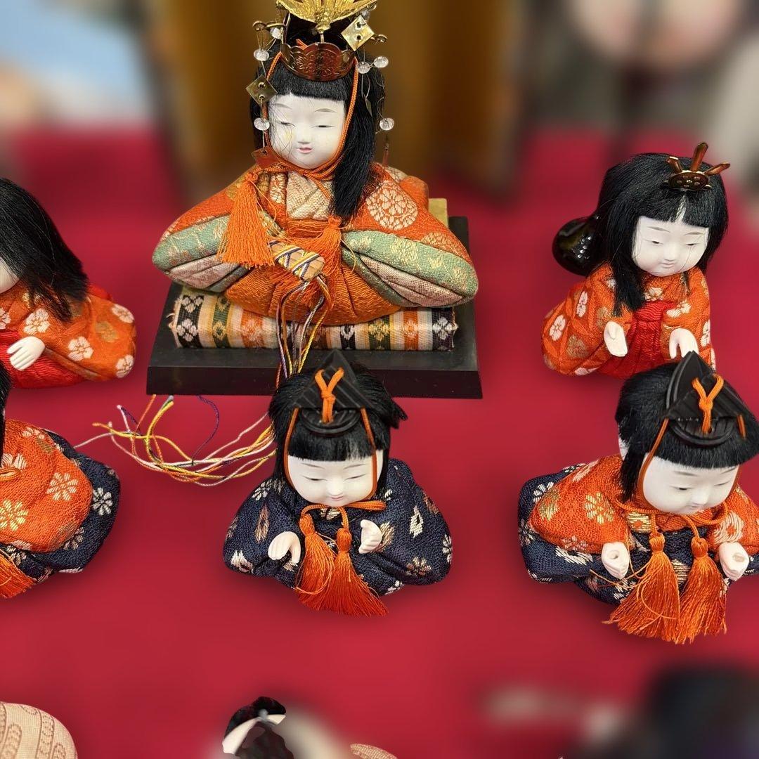 ⚫︎雛人形　14号　15人揃い　木目込人形　小物付き　徳扇
