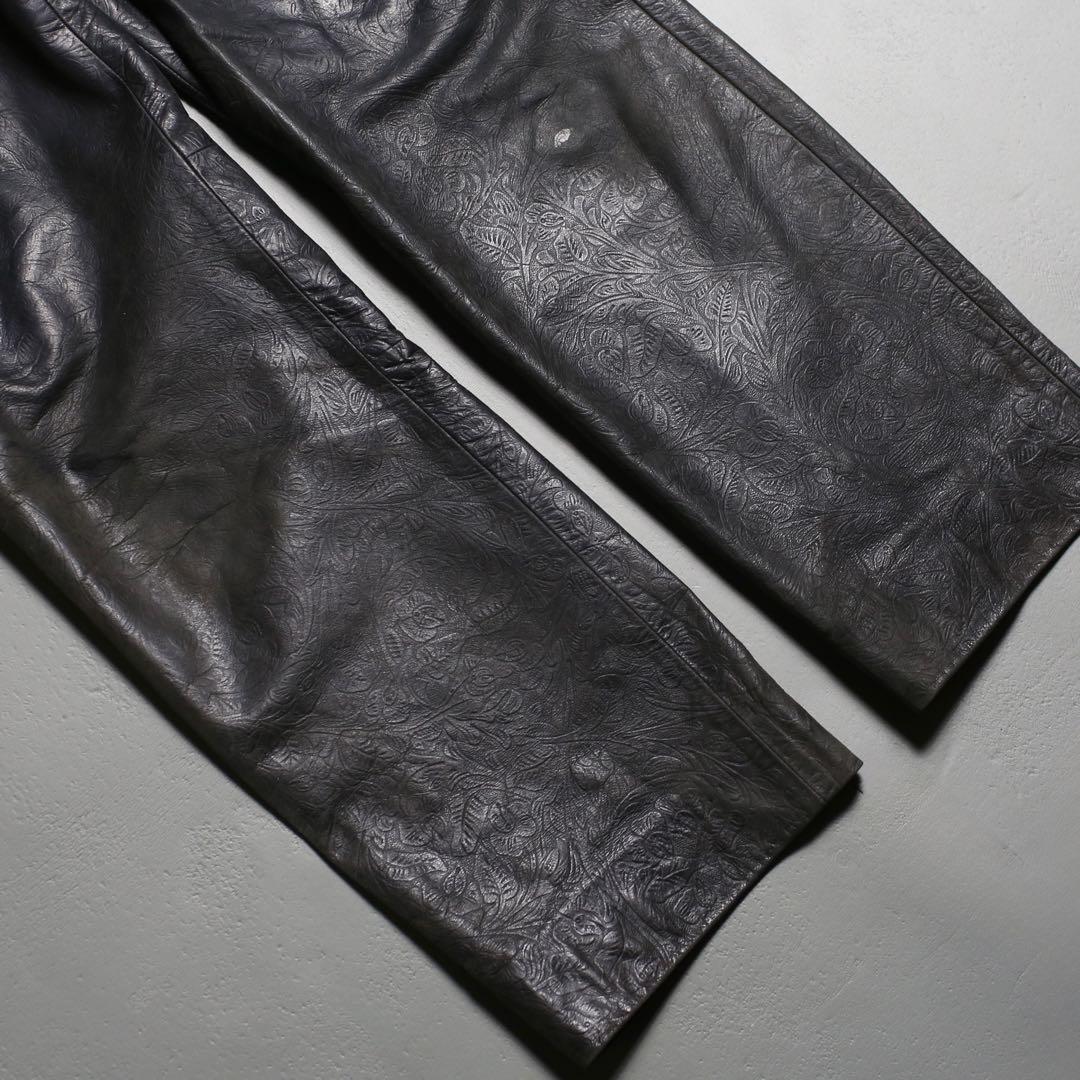 シルエット◎ 90s~ NICORE Archive Leather Pants