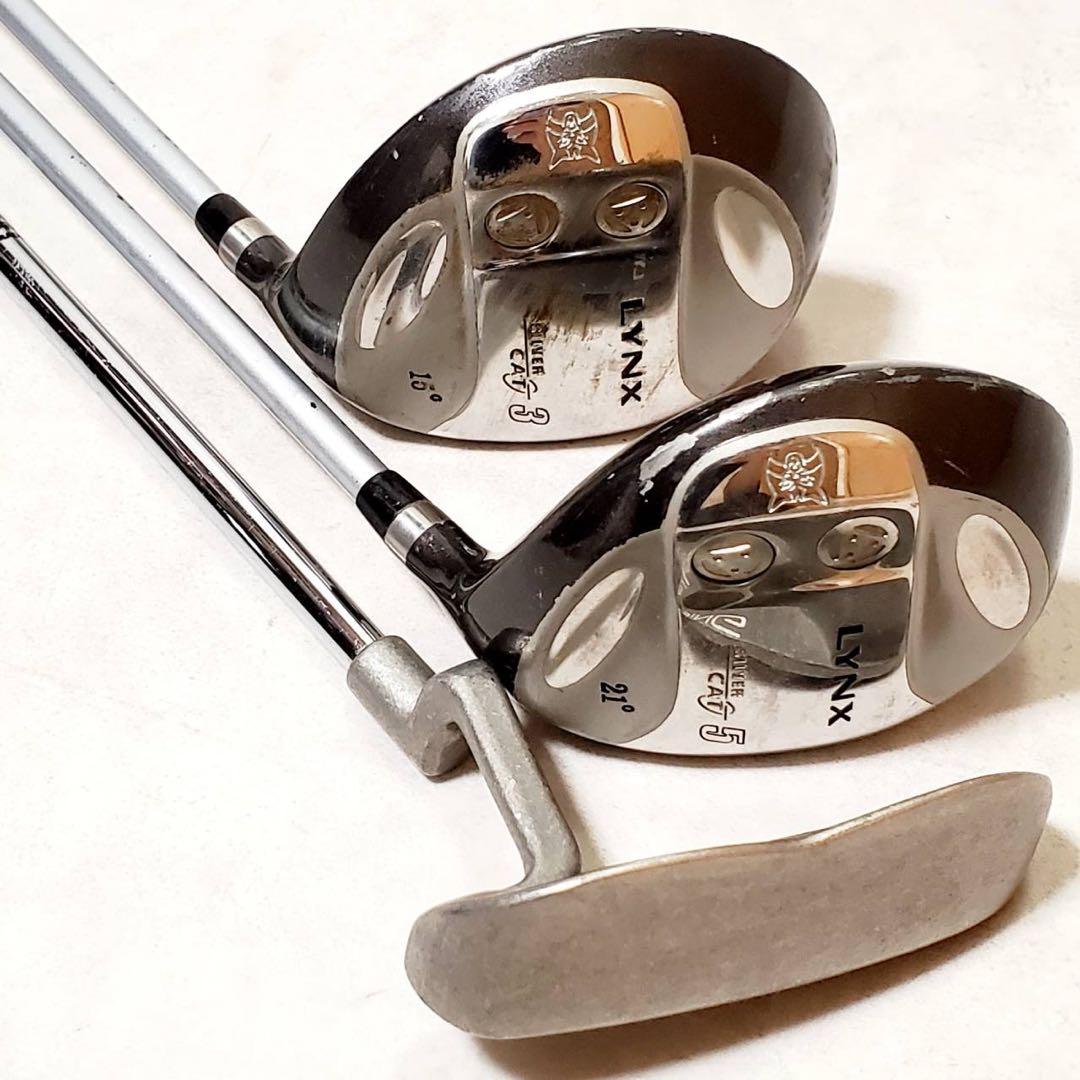 【良品】LYNX SILVER CAT メンズ ゴルフクラブセット 9本 右利き