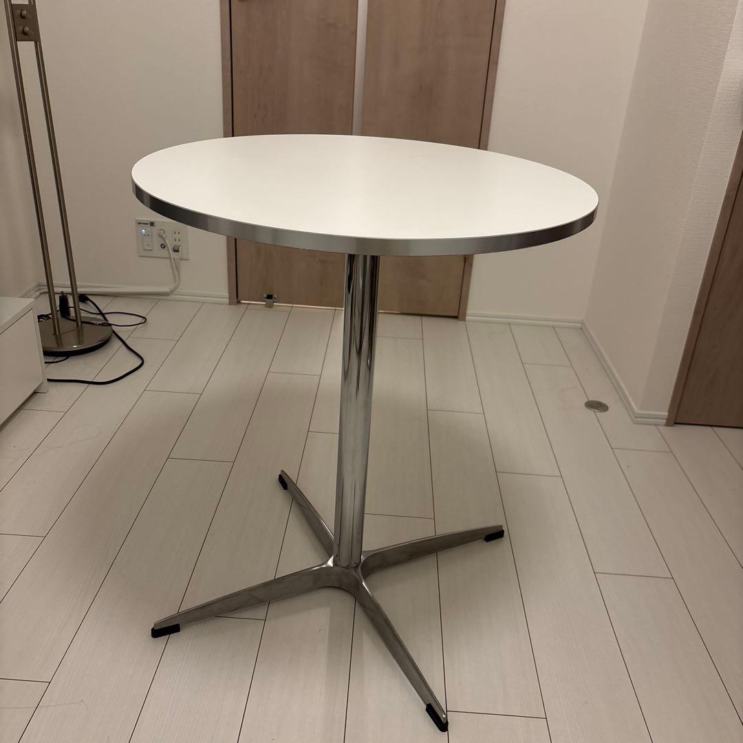 円形ホワイトダイニングテーブル
