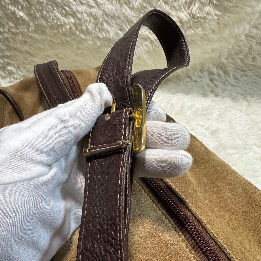 LOEWE ボストンバッグ　ショルダー　スエード　レザー　カラー(ブラウン)