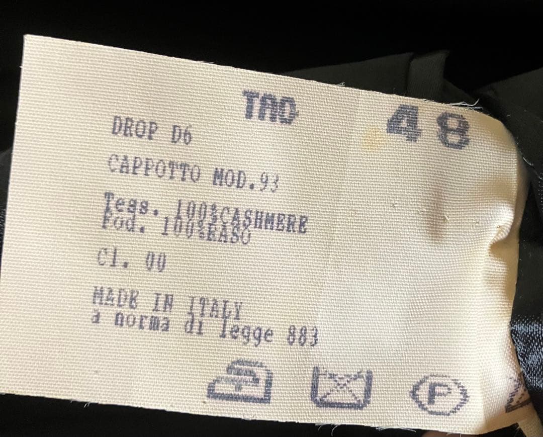 【90s】NINA RICCI ムッシュ カシミヤ　チェスターコート　伊製