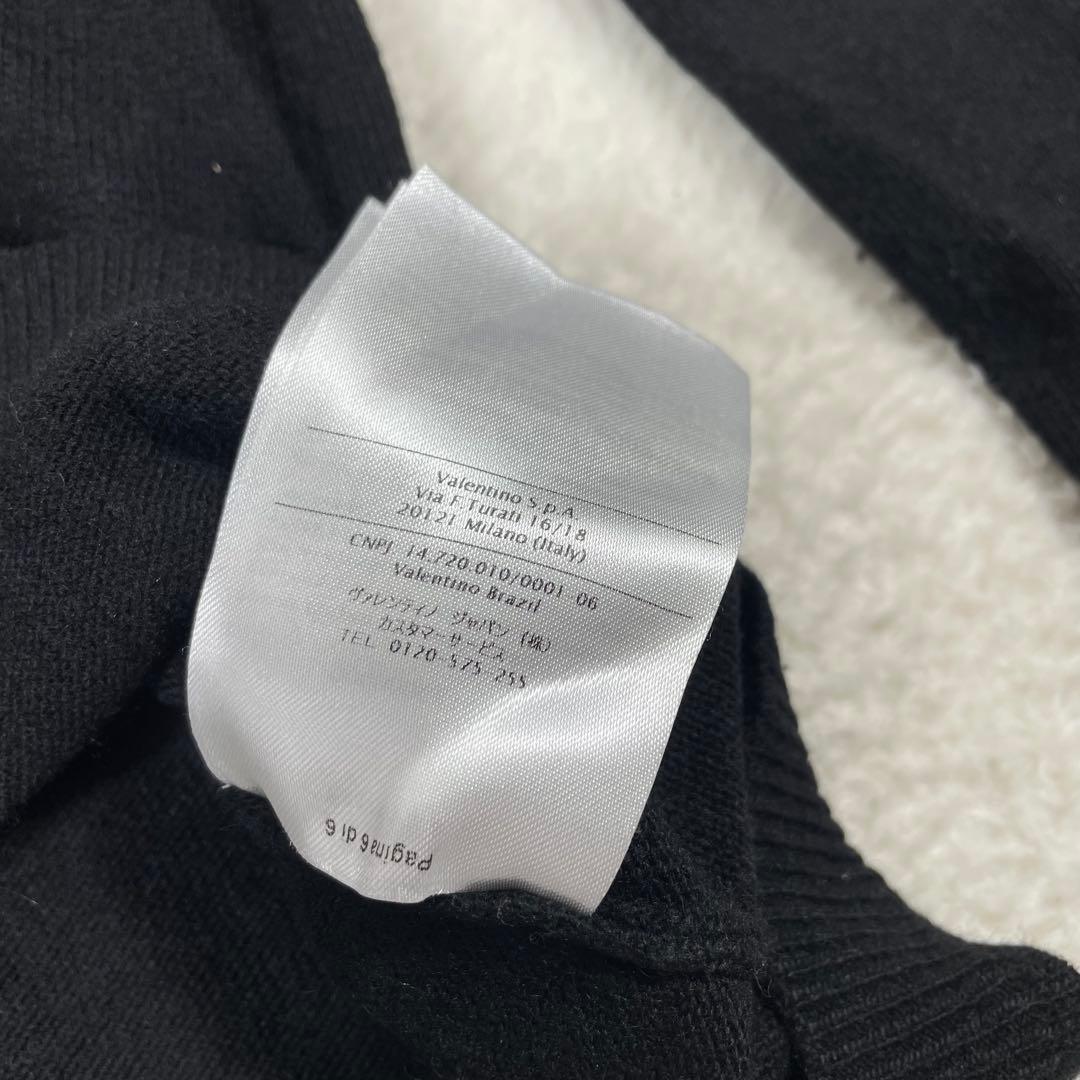 レッド ヴァレンティノRED VALENTINO スワンカラーデザインニット　黒