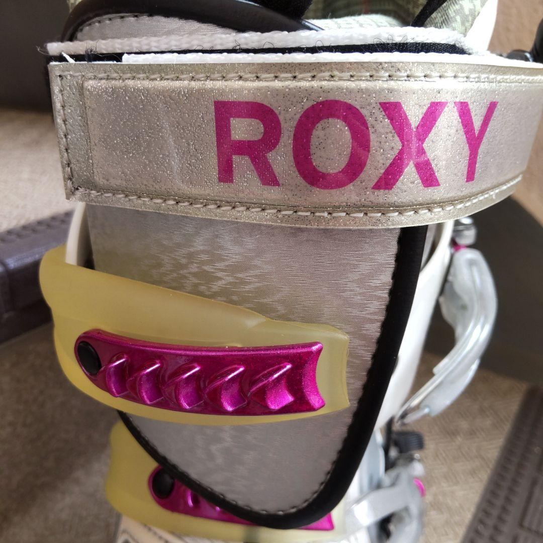 ロキシー ROXY レディースブーツ　ホワイト✕ピンク　24cm