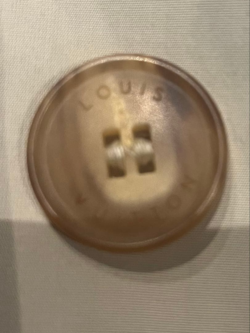 ルイヴィトンベージュ ステンカラーコート 裏地ダミエ柄 サイズ50